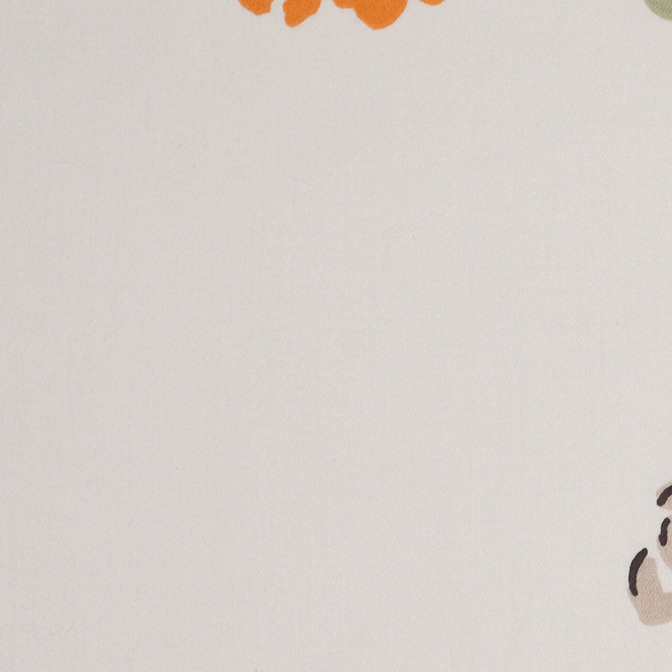 Fawn Illustrated Flowers Cotton Woven Detail Fawn Illustrated Flowers Cotton Woven Detail