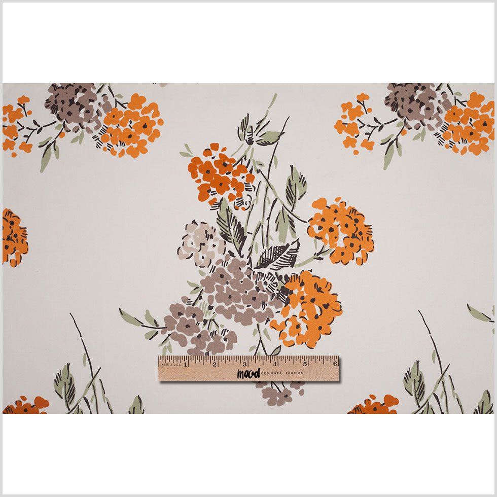 Fawn Illustrated Flowers Cotton Woven Full Fawn Illustrated Flowers Cotton Woven Full