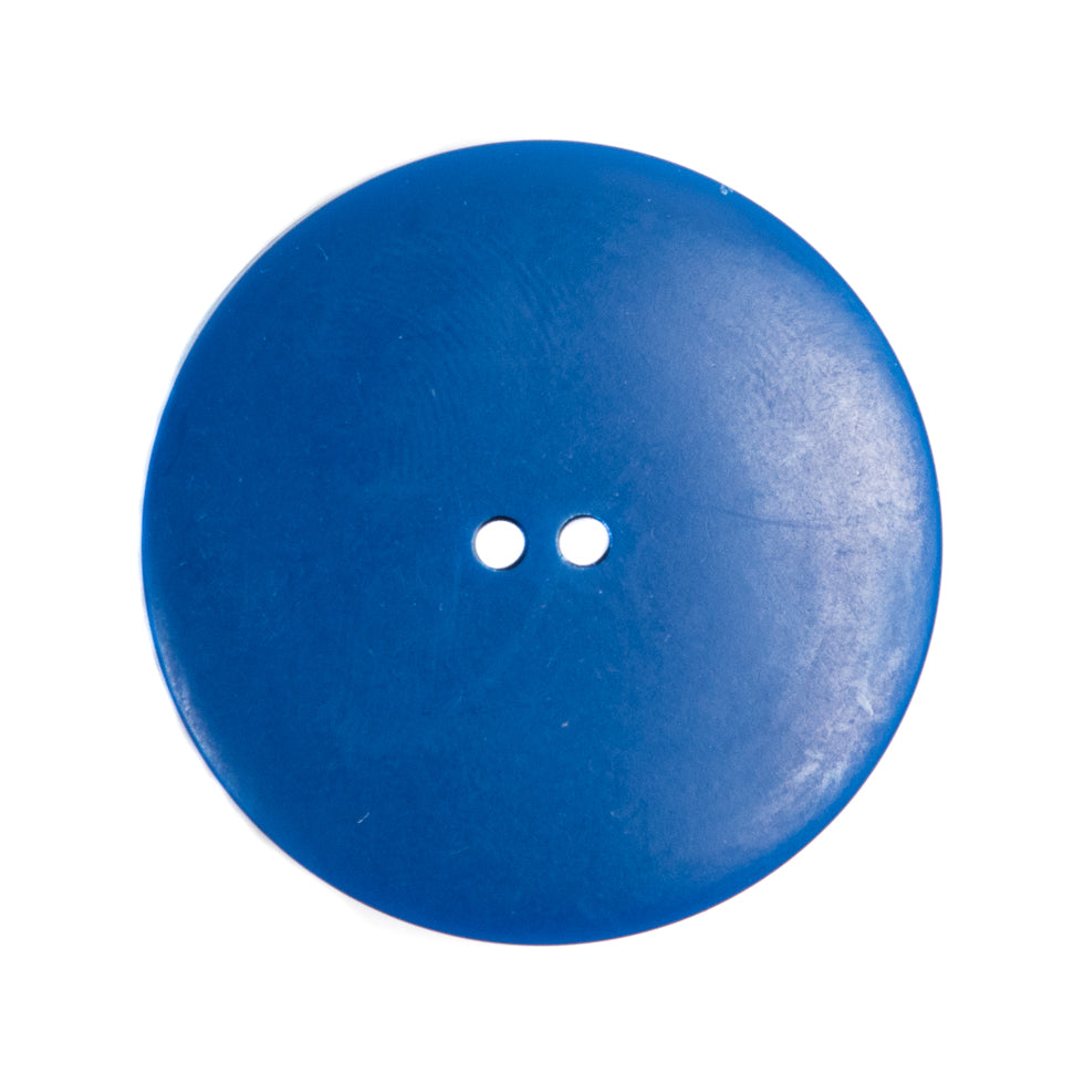 Italian Blue Plastic Button - 44L/28mm - Detail Italian Blue Plastic Button - 44L/28mm - Detail