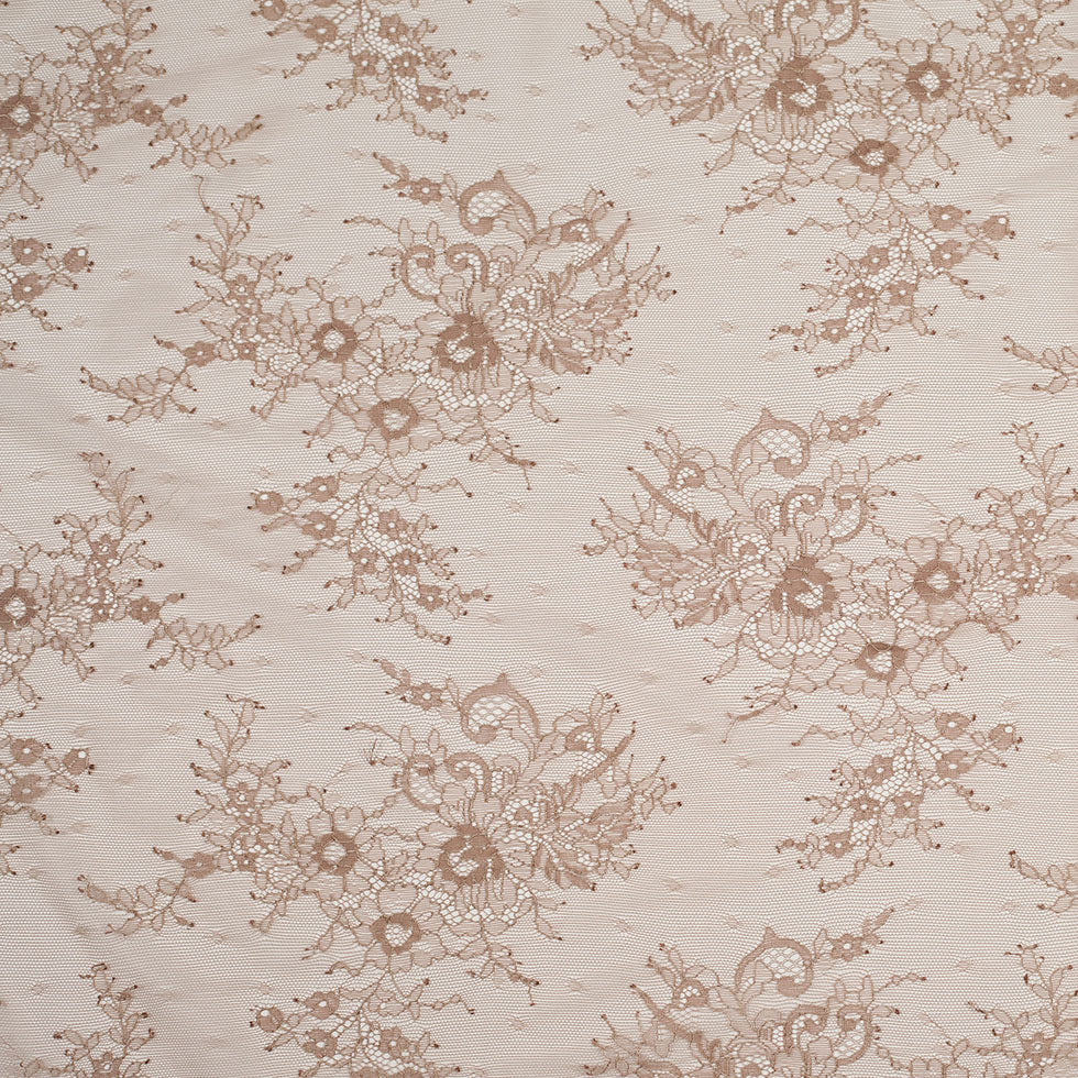 Taupe Floral Lace Fabric Taupe Floral Lace Fabric