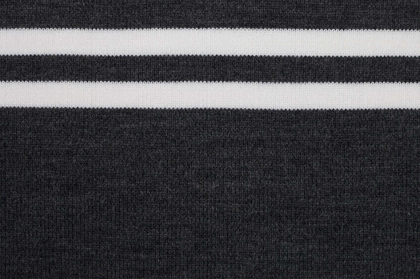 Dark Gray Striped Acrylic 6.5 x 64 Rib Knit Trim Dark Gray Striped Acrylic 6.5 x 64 Rib Knit Trim