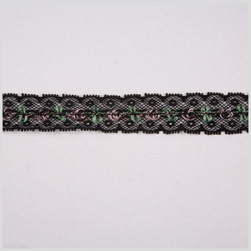 1" Black Fine Lace 1" Black Fine Lace