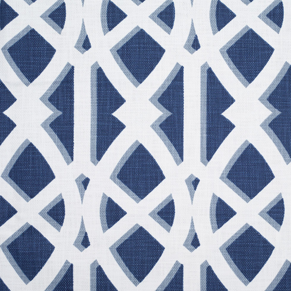 Navy Geometric Heavyweight Cotton Navy Geometric Heavyweight Cotton