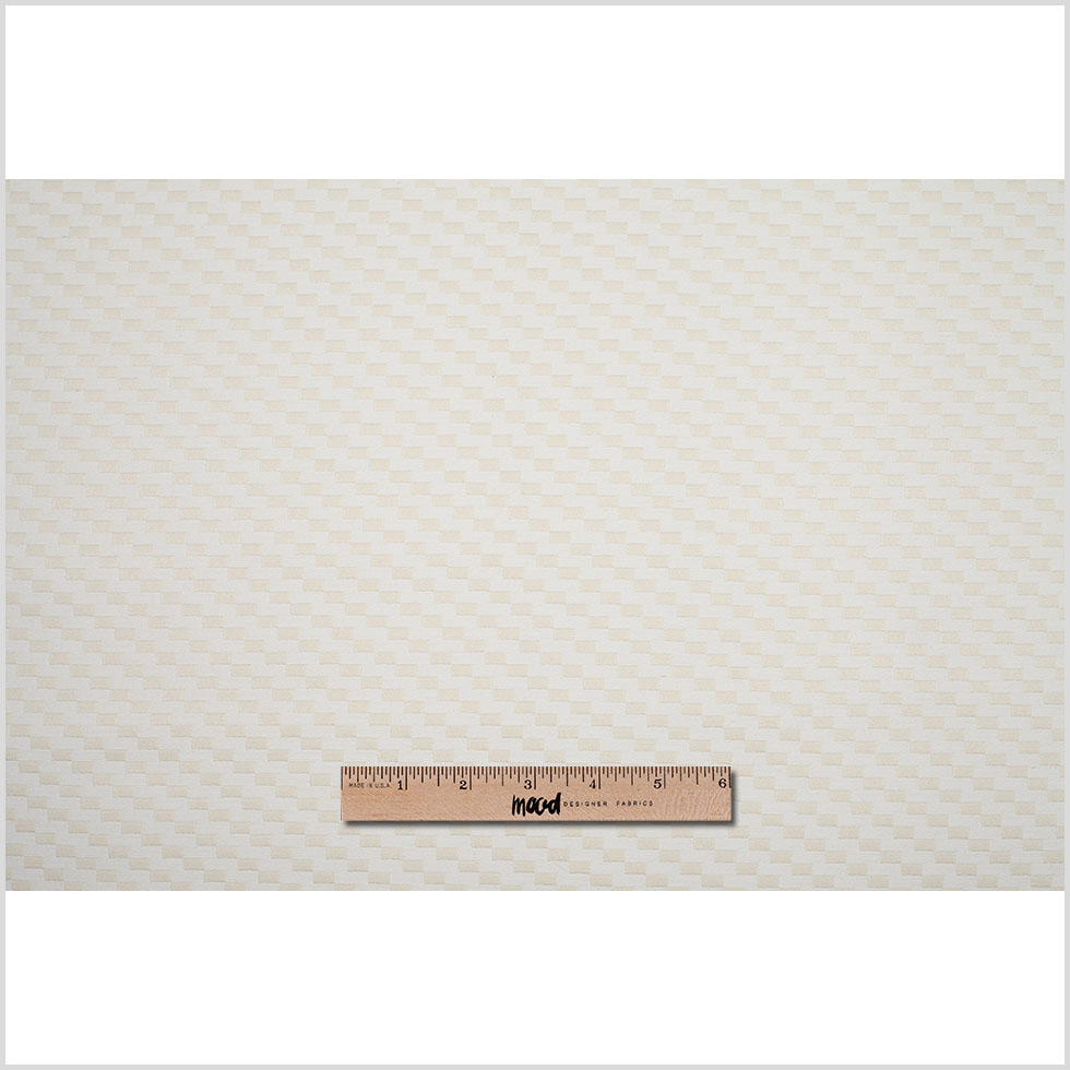 Ecru Rectangle Checkerboard Woven Cotton Full Ecru Rectangle Checkerboard Woven Cotton Full