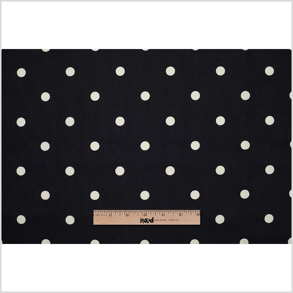 Licorice Cotton Canvas Polka Dots - Full Licorice Cotton Canvas Polka Dots - Full