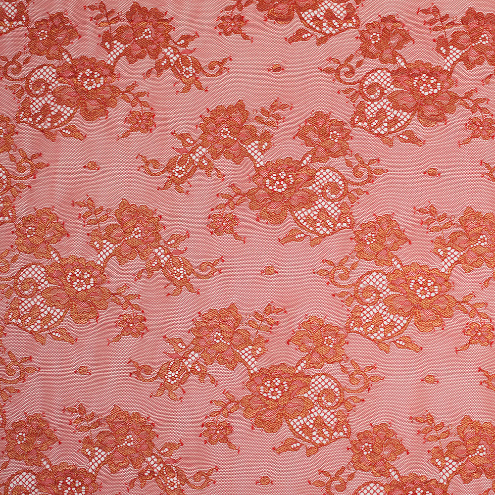 Red and Metallic Gold Floral Lace Red and Metallic Gold Floral Lace