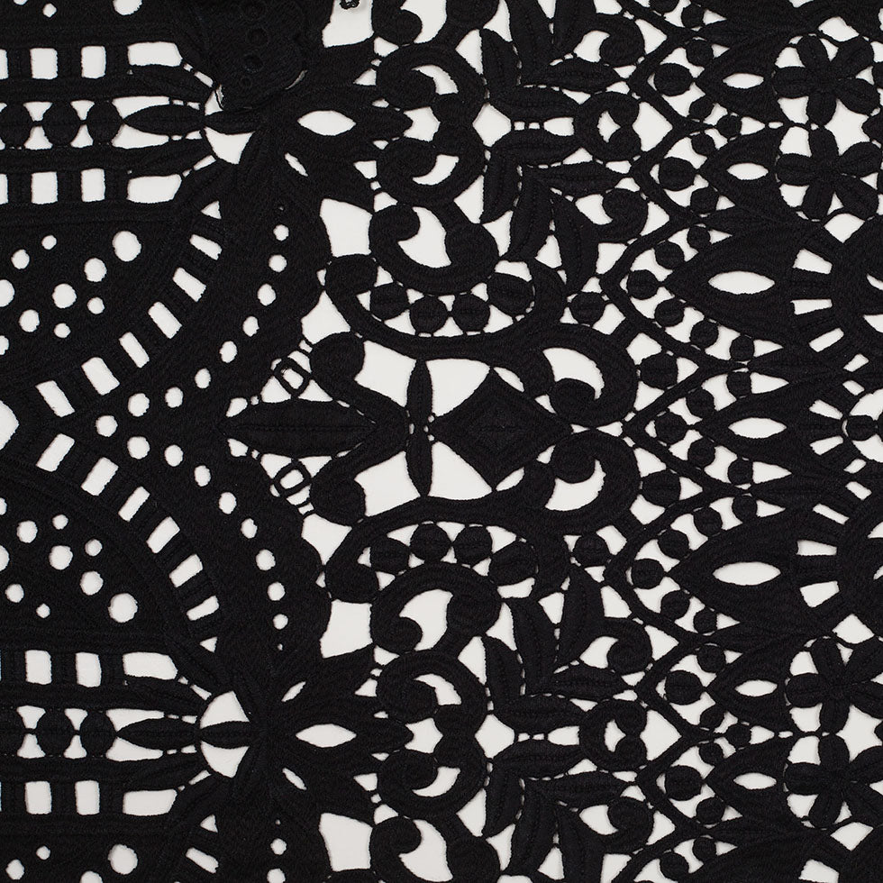 Black Novelty Cotton Guipure Lace Black Novelty Cotton Guipure Lace