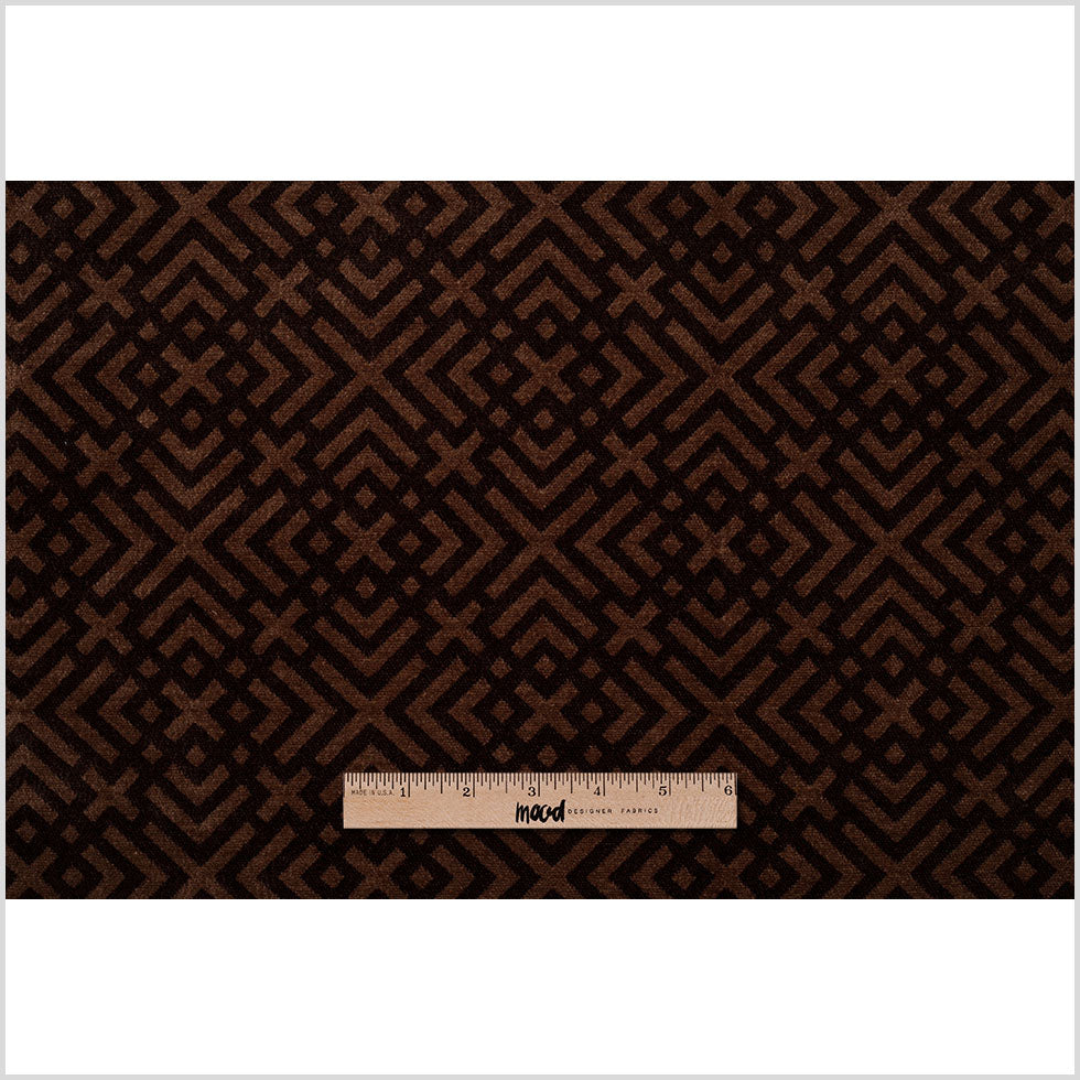 Turkish Espresso and Woodsmoke Geometric Acrylic-Polyester-Viscose Chenille - Full Turkish Espresso and Woodsmoke Geometric Acrylic-Polyester-Viscose Chenille - Full