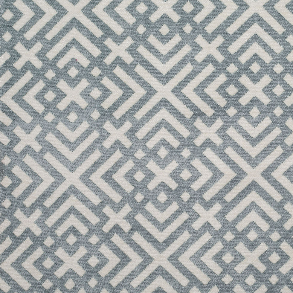 Mist Green and Erget White Geometric Acrylic-Polyester-Viscose Chenille Mist Green and Erget White Geometric Acrylic-Polyester-Viscose Chenille
