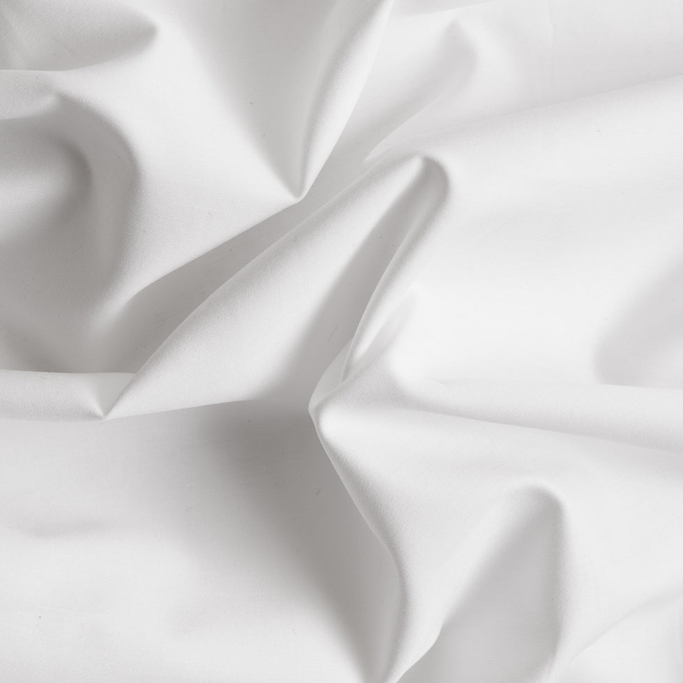 Optic White Mercerized Cotton Shirting Optic White Mercerized Cotton Shirting