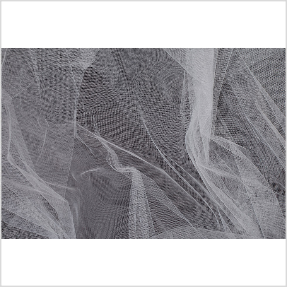 Nylon Tulle 108" - Silk White - Pavlova Wide Collection Folded Nylon Tulle 108" - Silk White - Pavlova Wide Collection Folded