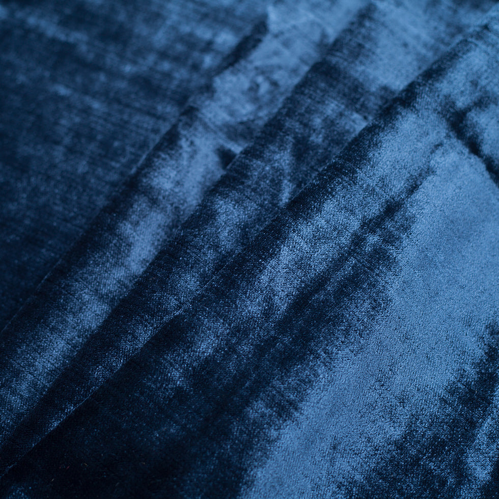 Turkish Royal Blue Polyester Velvet - Folded Turkish Royal Blue Polyester Velvet - Folded