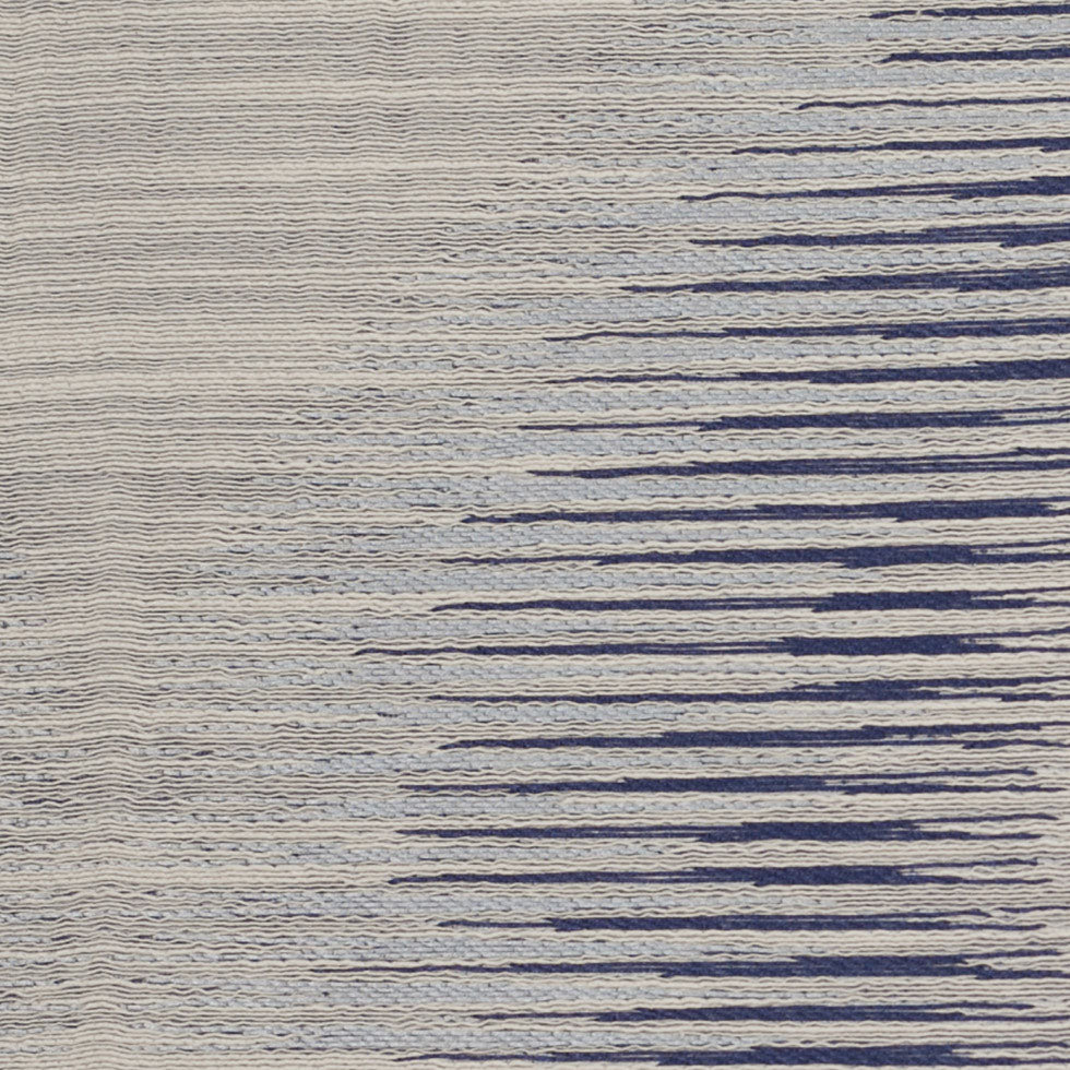 Indian Blue/Gray Geometric Poly/Cotton Woven - Detail Indian Blue/Gray Geometric Poly/Cotton Woven - Detail