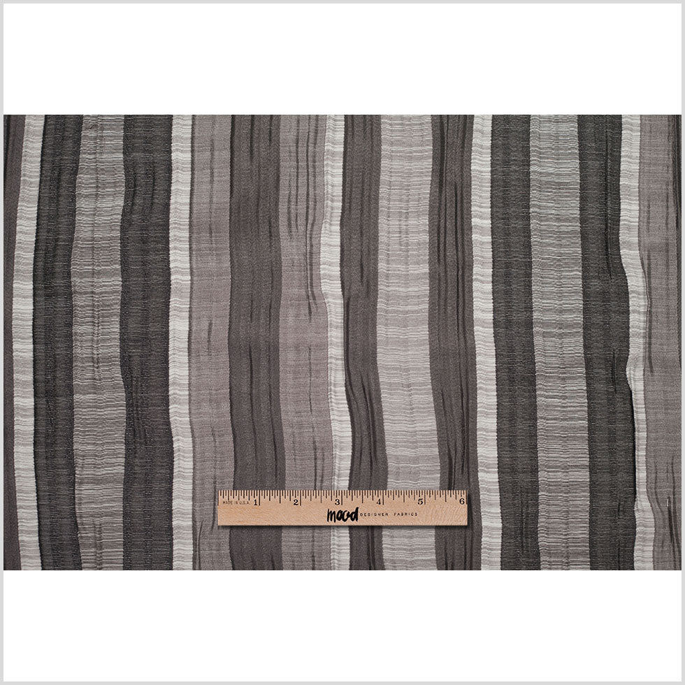 Indian Black/White Striped Poly/Cotton Brocade - Full Indian Black/White Striped Poly/Cotton Brocade - Full