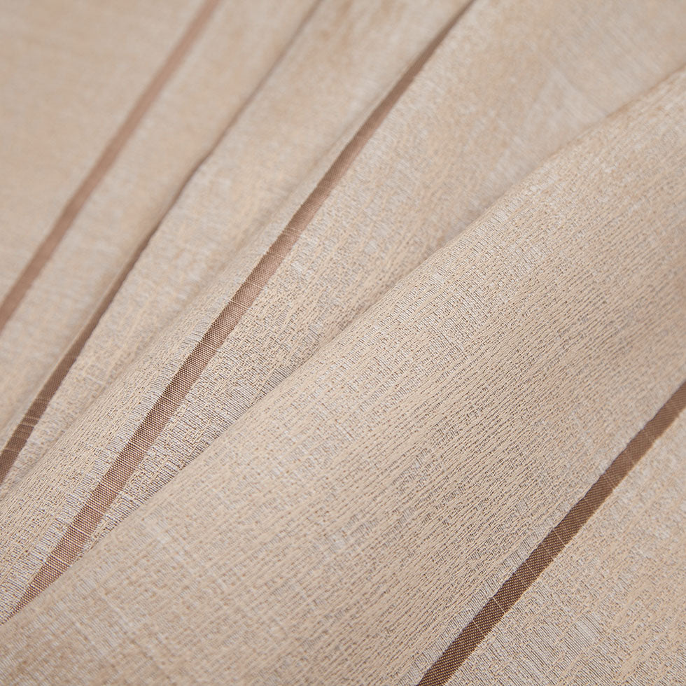 Indian Sand Striped Polyester-Cotton Brocade - Folded Indian Sand Striped Polyester-Cotton Brocade - Folded