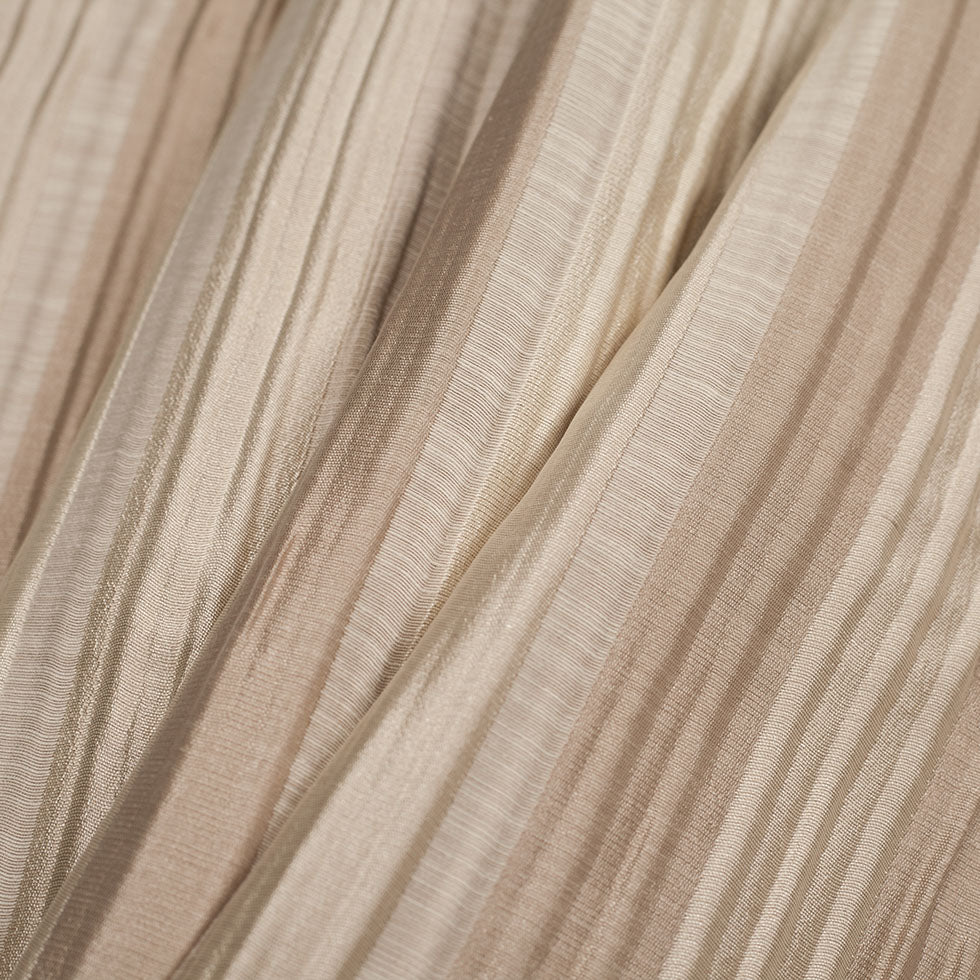 Indian Champagne Striped Poly/Cotton Brocade Folded Indian Champagne Striped Poly/Cotton Brocade Folded