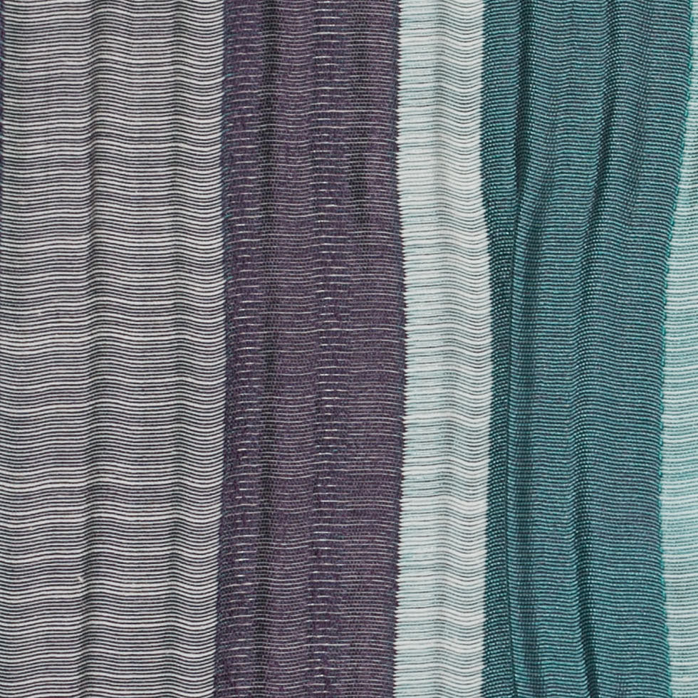 Indian Aqua/Purple Striped Poly/Cotton Brocade - Detail Indian Aqua/Purple Striped Poly/Cotton Brocade - Detail