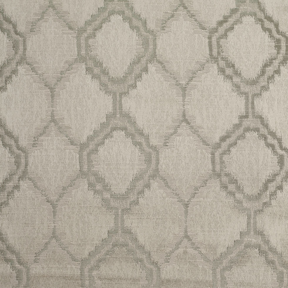 Indian Silver Geometric Poly/Cotton Woven Indian Silver Geometric Poly/Cotton Woven