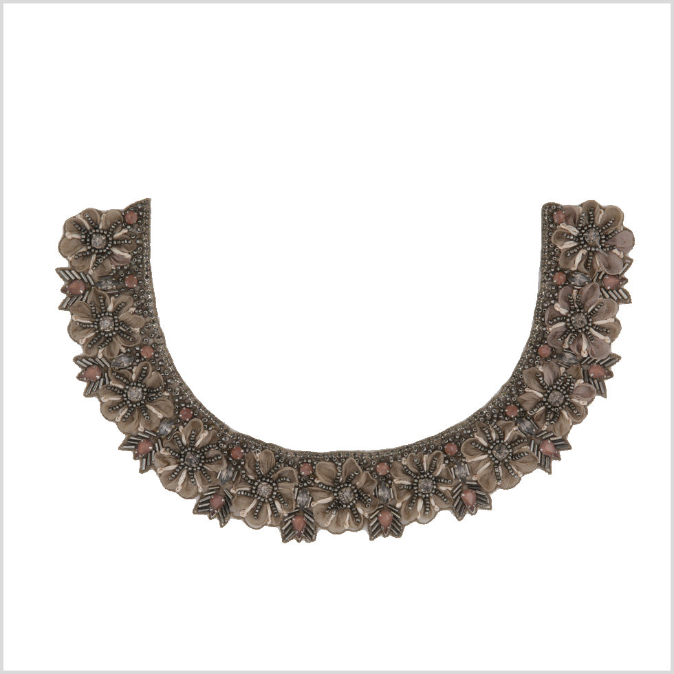 Gunmetal/Rose Beaded Rhinestone Applique Gunmetal/Rose Beaded Rhinestone Applique