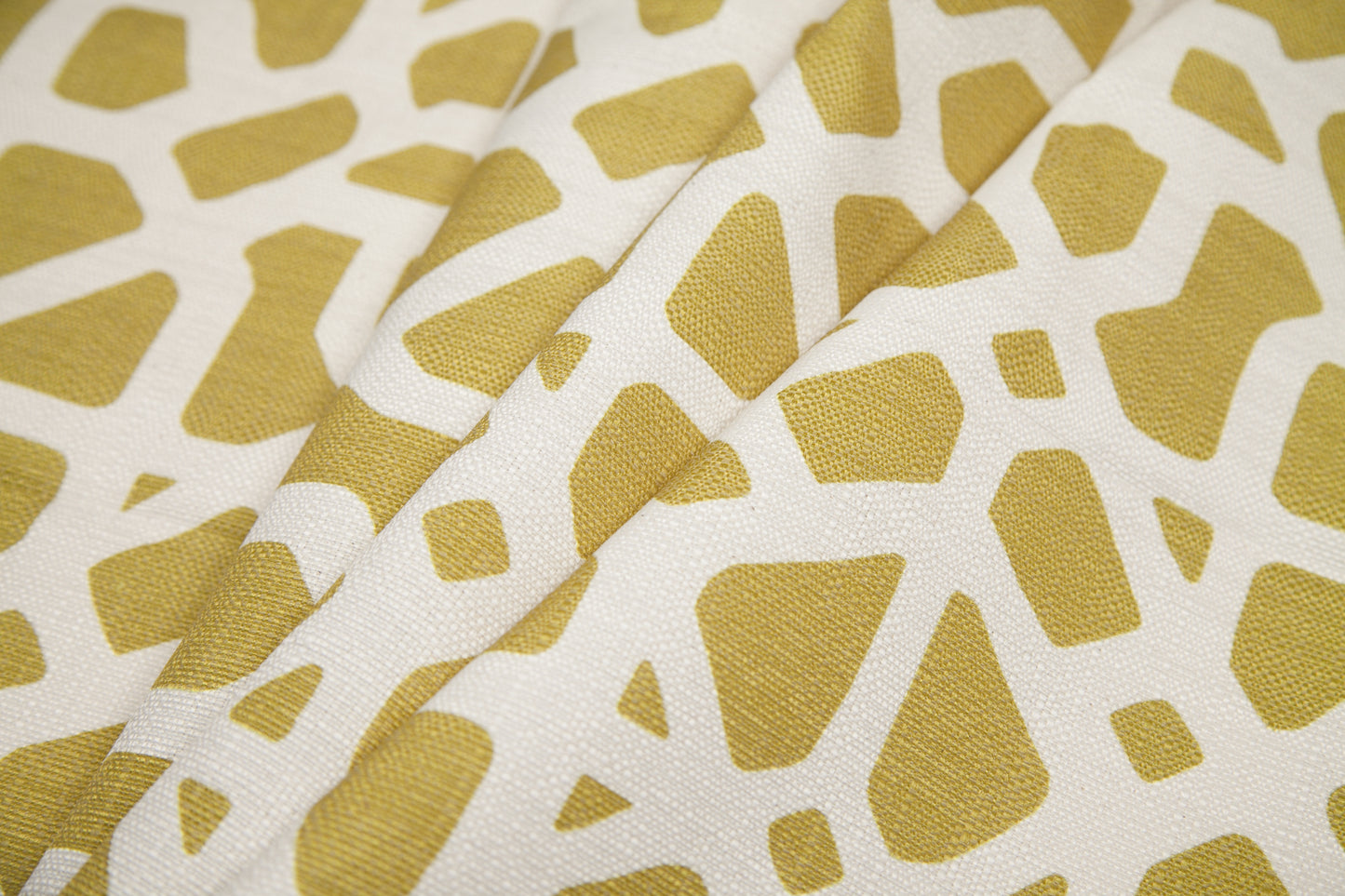 Spanish Green/White Geometric Poly/Cotton Canvas - Folded Spanish Green/White Geometric Poly/Cotton Canvas - Folded