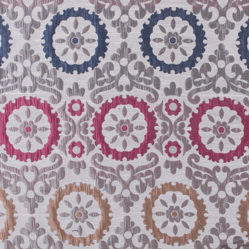 Gray and Pink Floral Brocade Gray and Pink Floral Brocade