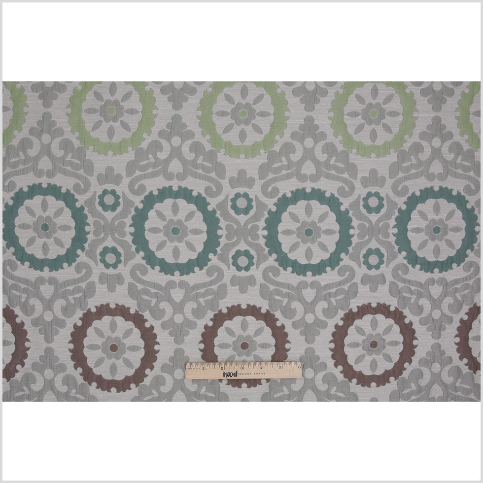 Green/Brown/Blue Floral Brocade - Full Green/Brown/Blue Floral Brocade - Full