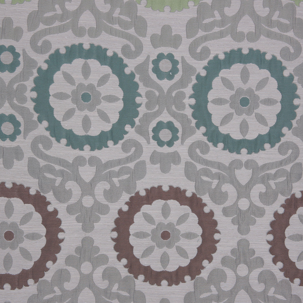Green/Brown/Blue Floral Brocade Green/Brown/Blue Floral Brocade