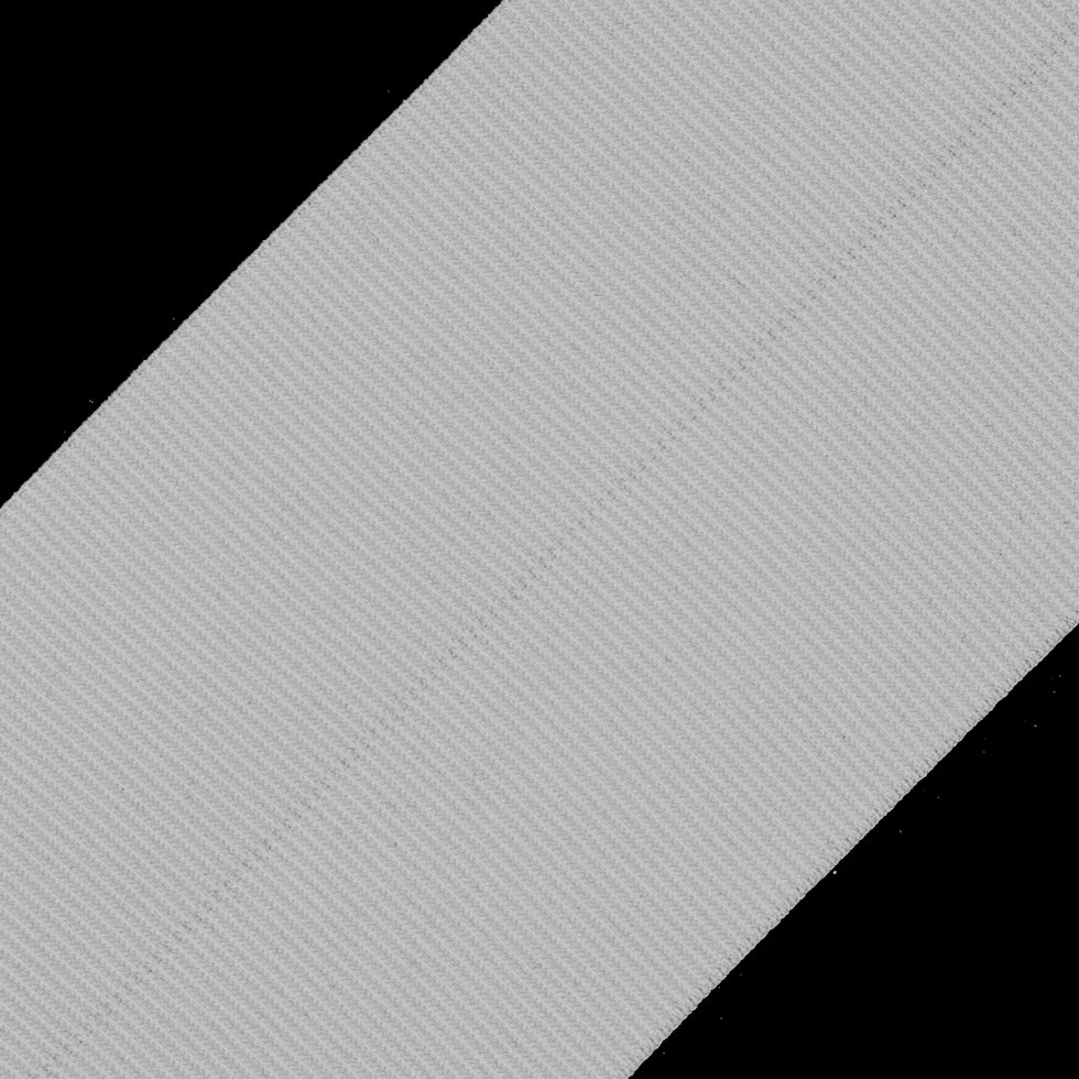 White Stretch Fold Over Grosgrain - 3.125 - Detail