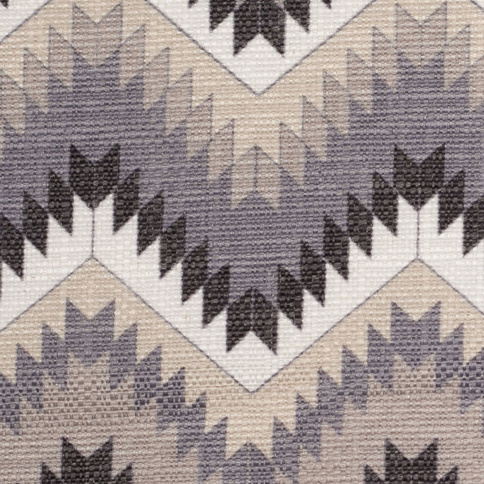 Spanish Navy/Beige Geometric Poly/Cotton Canvas - Detail Spanish Navy/Beige Geometric Poly/Cotton Canvas - Detail