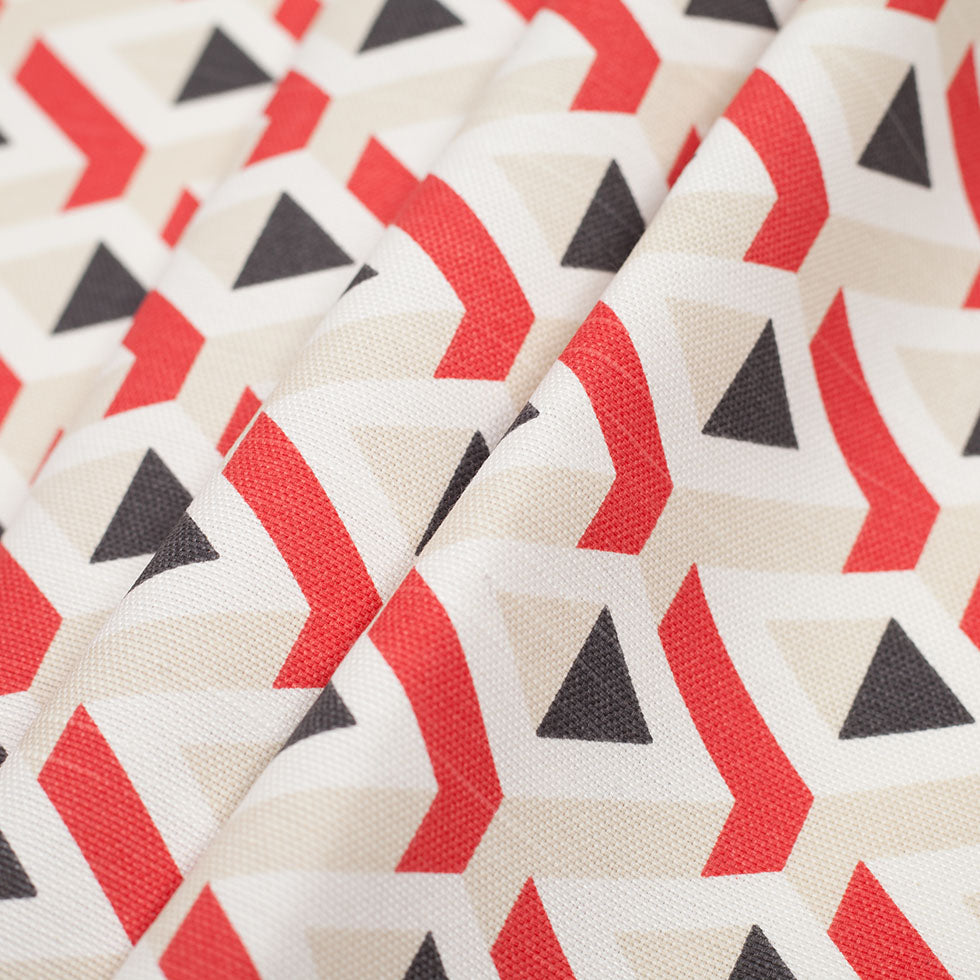 Spanish Red Geometric Woven - Folded Spanish Red Geometric Woven - Folded