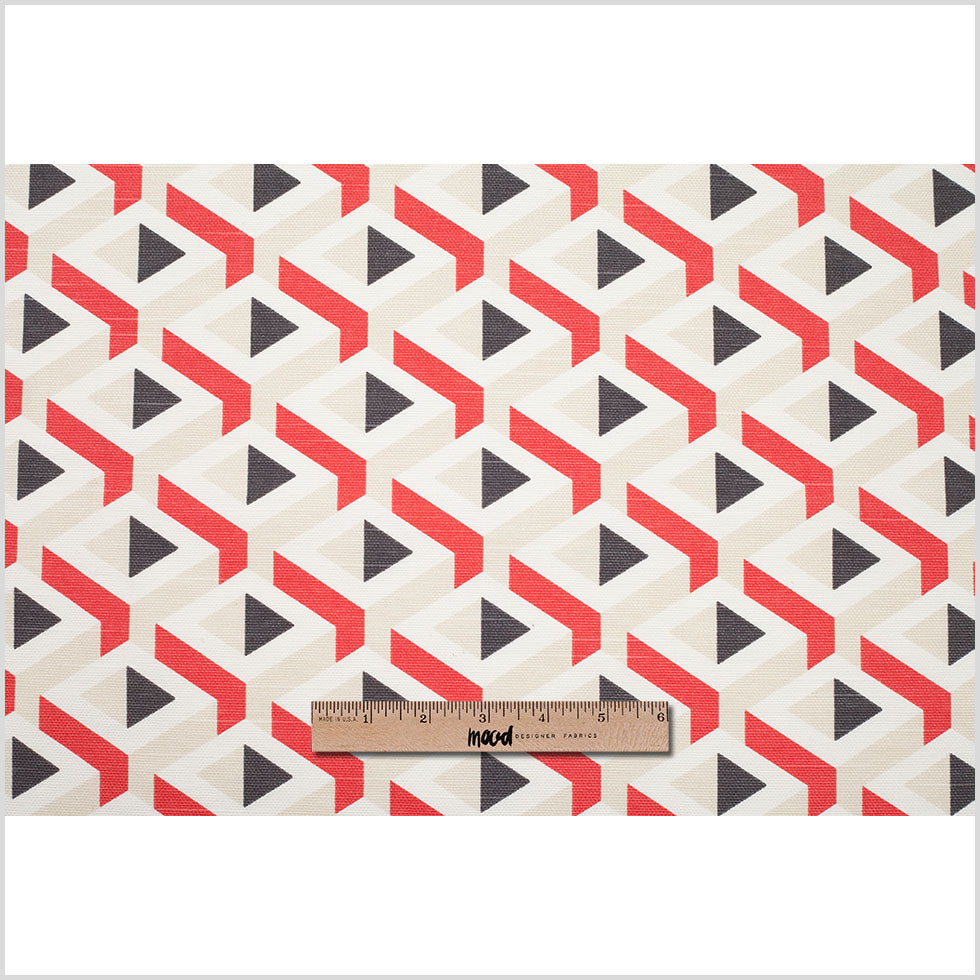 Spanish Red Geometric Woven - Full Spanish Red Geometric Woven - Full