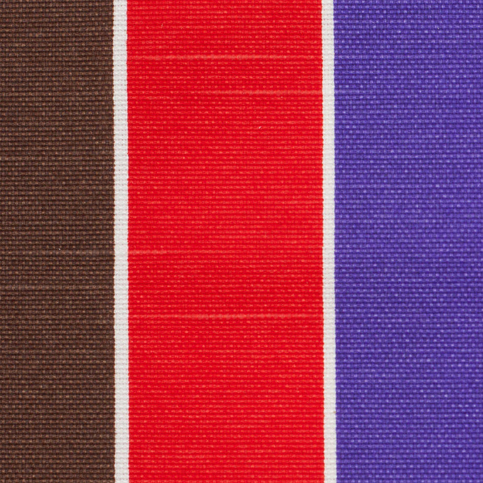 Spanish Red/Purple/Brown Striped Poly-Cotton Woven Detail Spanish Red/Purple/Brown Striped Poly-Cotton Woven Detail