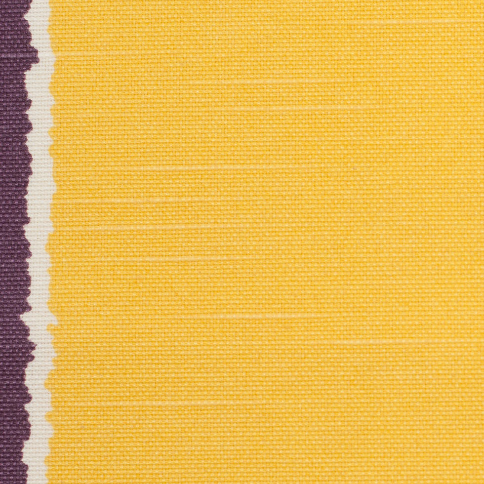 Spanish Yellow/Purple Striped Poly-Cotton Woven - Detail Spanish Yellow/Purple Striped Poly-Cotton Woven - Detail