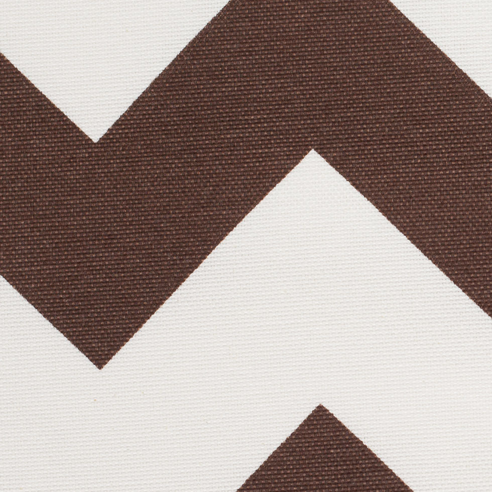 Spanish Espresso/White Geometric Poly-Cotton Woven - Detail Spanish Espresso/White Geometric Poly-Cotton Woven - Detail