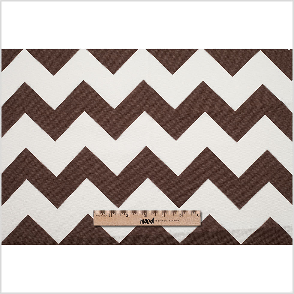 Spanish Espresso/White Geometric Poly-Cotton Woven - Full Spanish Espresso/White Geometric Poly-Cotton Woven - Full