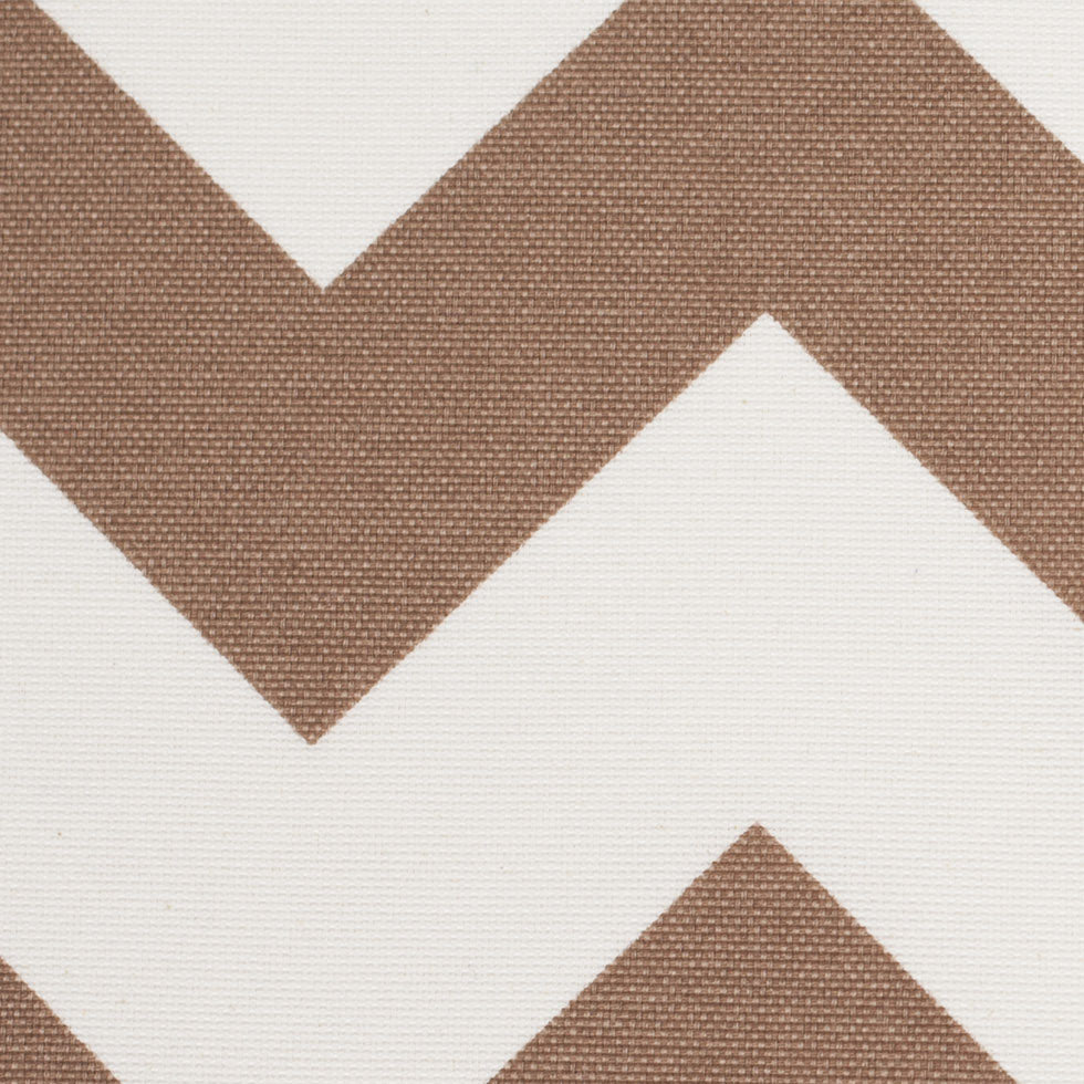 Spanish Mocha/White Geometric Poly-Cotton Woven - Detail Spanish Mocha/White Geometric Poly-Cotton Woven - Detail