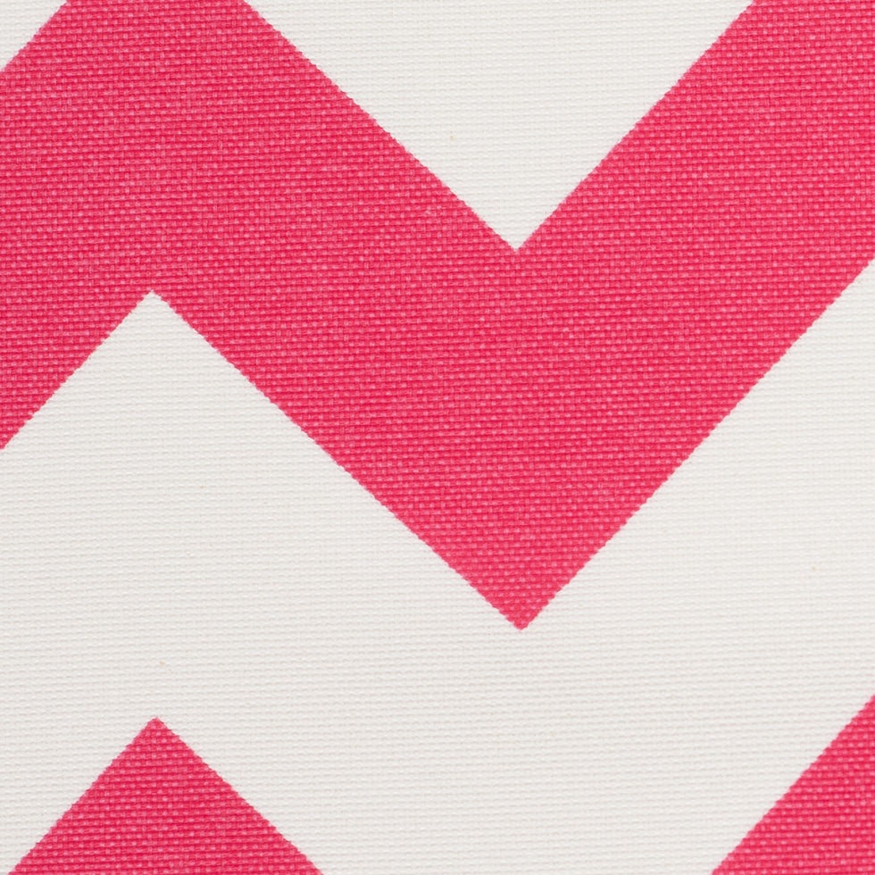 Spanish Pink/White Geometric Poly-Cotton Woven - Detail Spanish Pink/White Geometric Poly-Cotton Woven - Detail