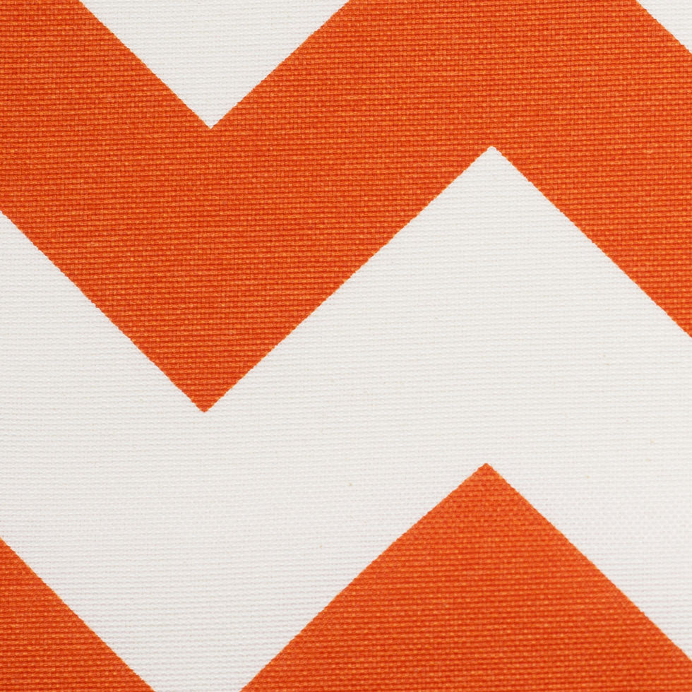 Spanish Orange/White Geometric Poly-Cotton Woven Detail Spanish Orange/White Geometric Poly-Cotton Woven Detail