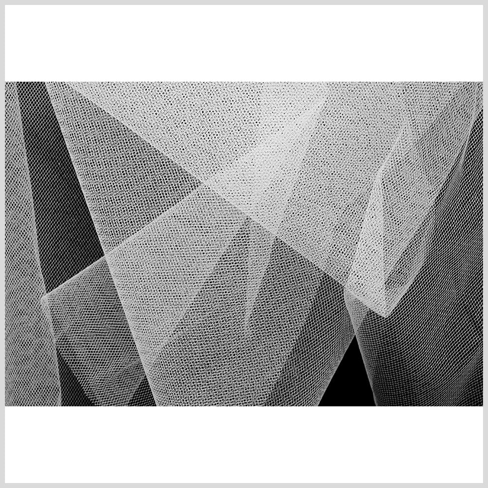 White Diamond Net Nylon Tulle - Folded White Diamond Net Nylon Tulle - Folded