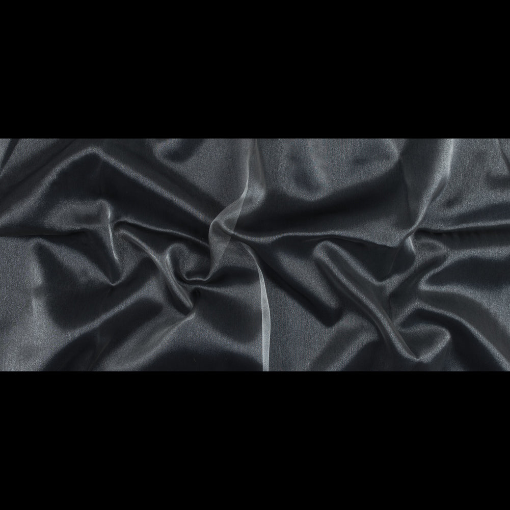 Silver Iridescent Nylon Organza Folded Silver Iridescent Nylon Organza Folded