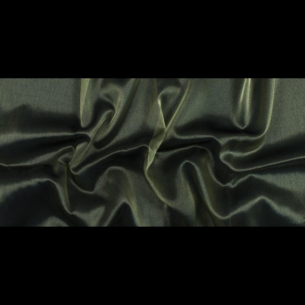 Olive Iridescent Nylon Organza - Folded Olive Iridescent Nylon Organza - Folded