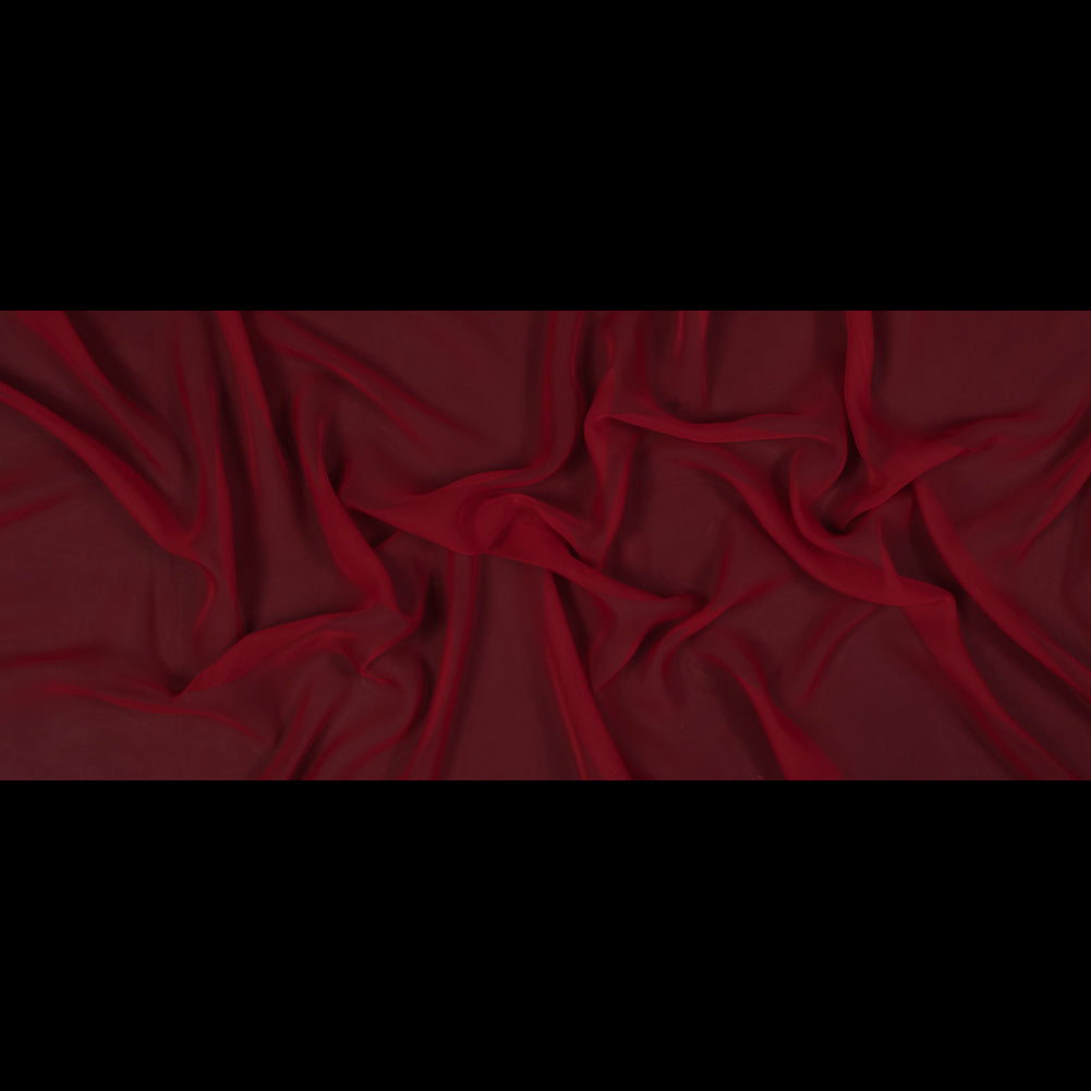 Red Polyester Chiffon - Folded Red Polyester Chiffon - Folded