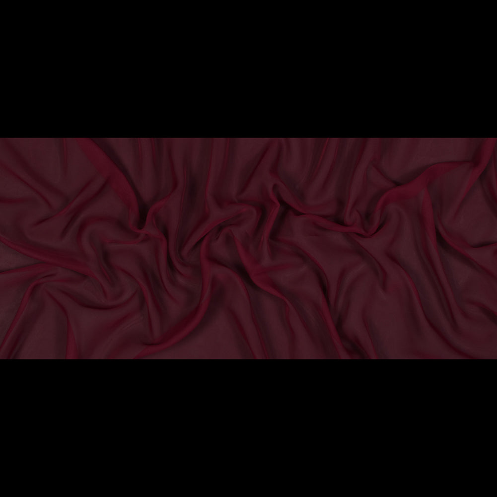 Garnet Polyester Chiffon - Folded Garnet Polyester Chiffon - Folded