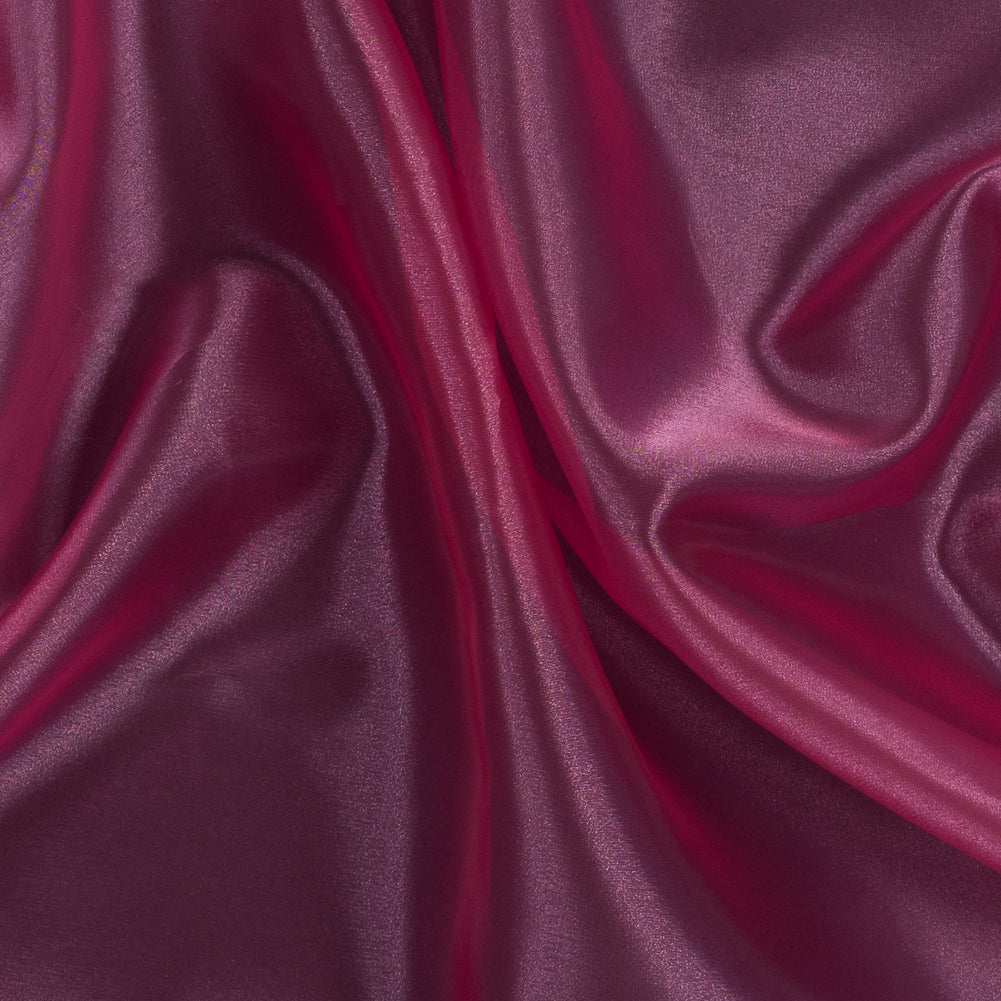Raspberry Iridescent Polyester Organza Raspberry Iridescent Polyester Organza