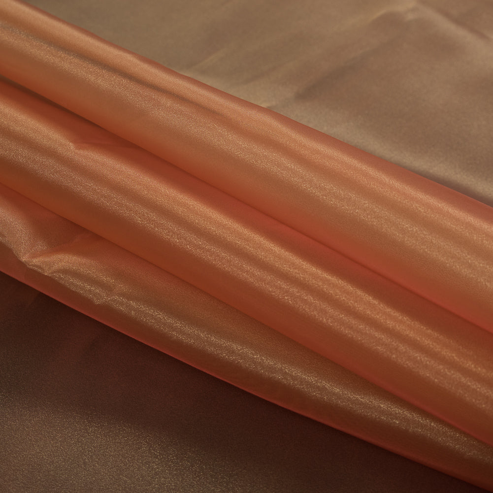 Orange Iridescent Polyester Organza - Detail Orange Iridescent Polyester Organza - Detail