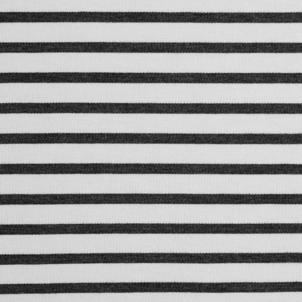 Ecru/Gray Saint James Striped Ponte Knit Ecru/Gray Saint James Striped Ponte Knit