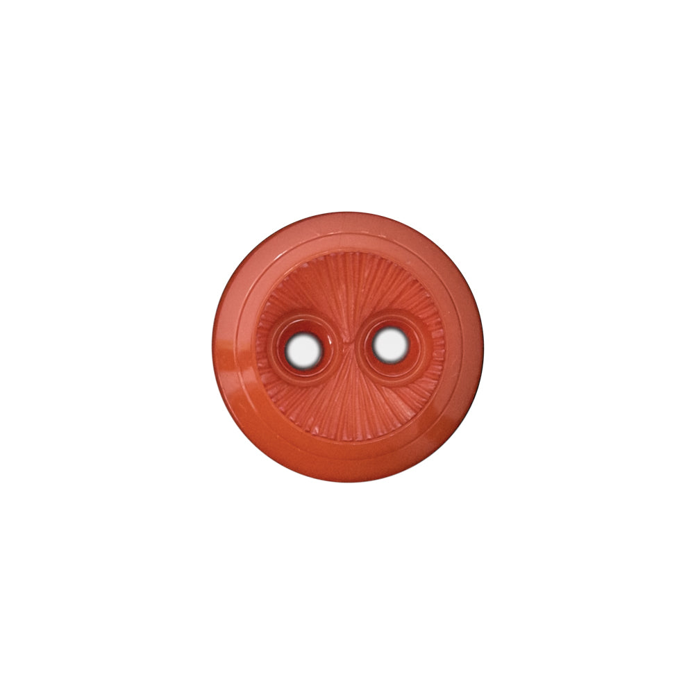 Orange Plastic Button - 24L/15mm - Detail Orange Plastic Button - 24L/15mm - Detail