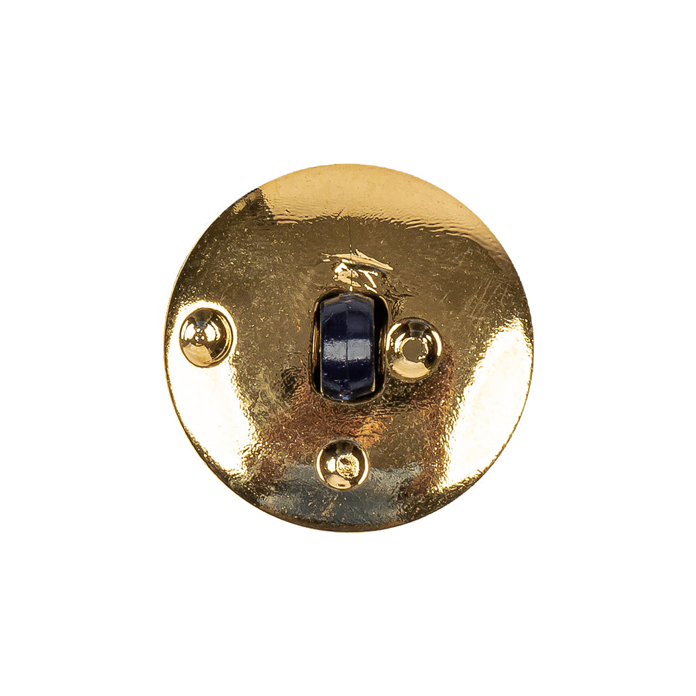 Navy/Gold Rhinestone Button - 36L/23mm - Detail Navy/Gold Rhinestone Button - 36L/23mm - Detail
