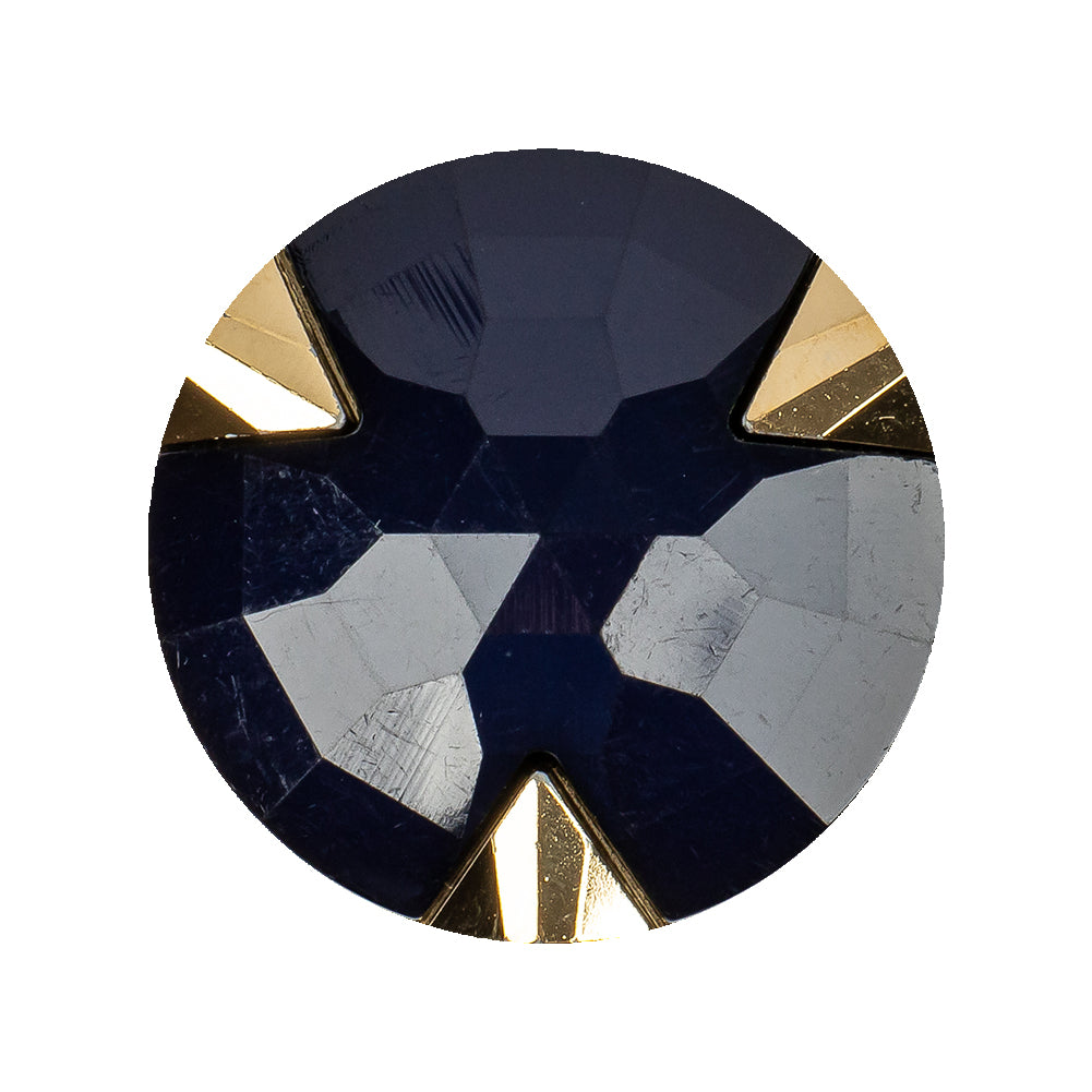 Navy/Gold Rhinestone Button - 44L/28mm Navy/Gold Rhinestone Button - 44L/28mm