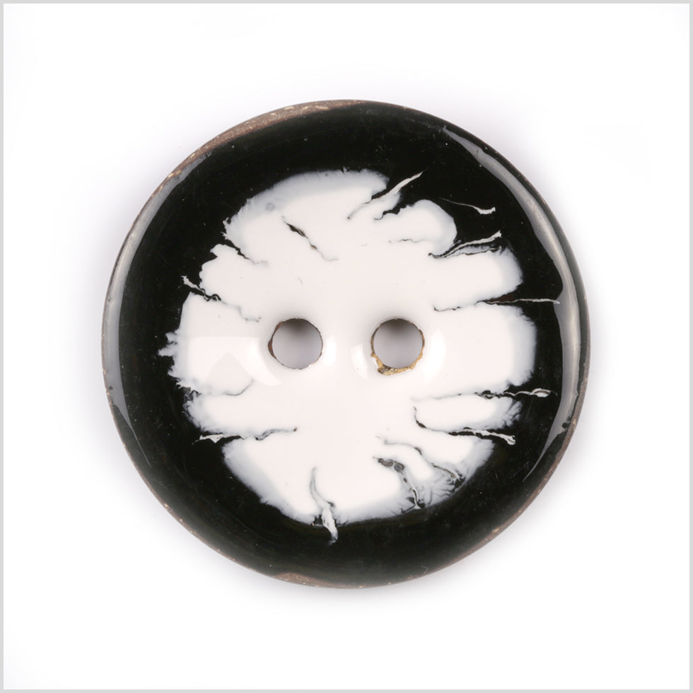 White/Black Coconut Button - 80L/50.8mm White/Black Coconut Button - 80L/50.8mm